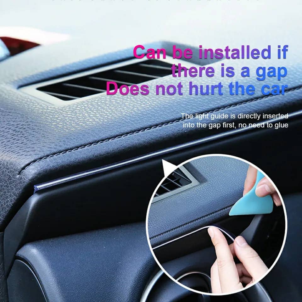 Bande lumineuse Fibre optique Led fluo RGB USB pour intérieur de voiture - Accessoires Auto/Moto - صورة 4