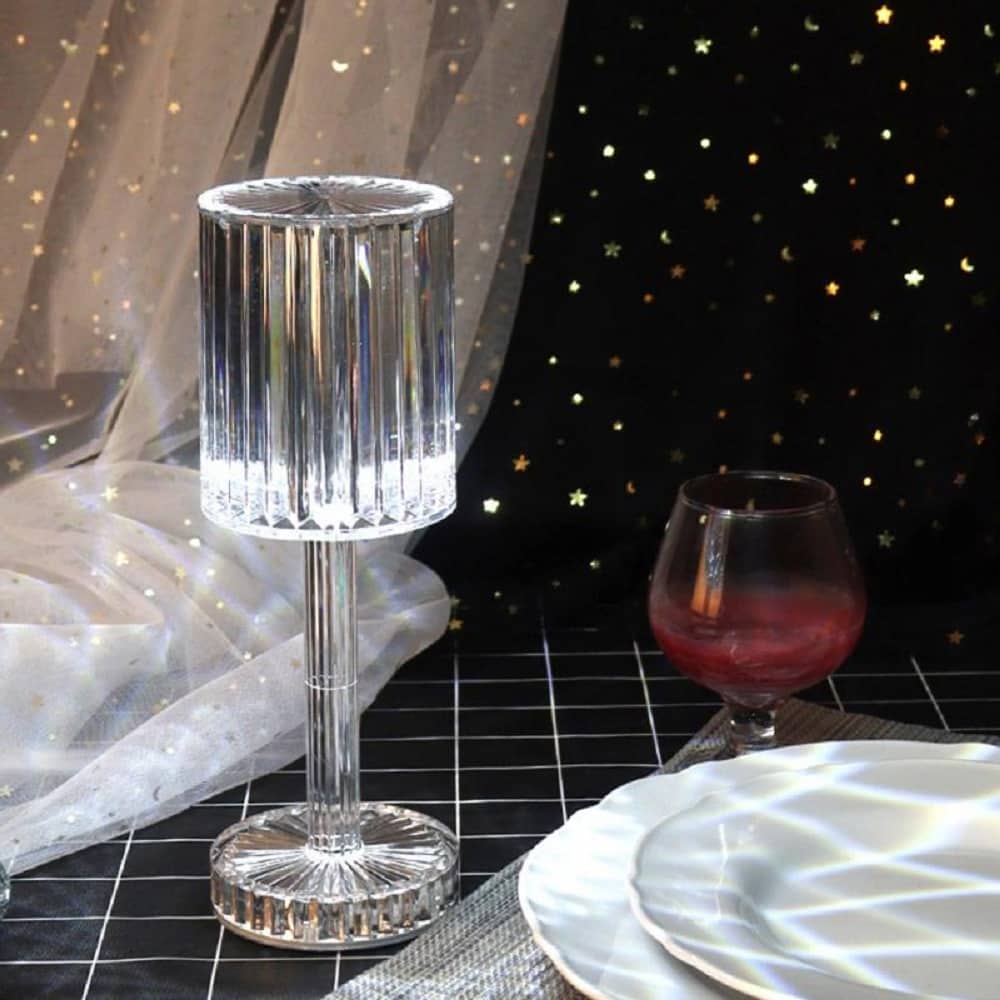 Veilleuse en cristal avec télécommande tactile USB - Décoration - صورة 4