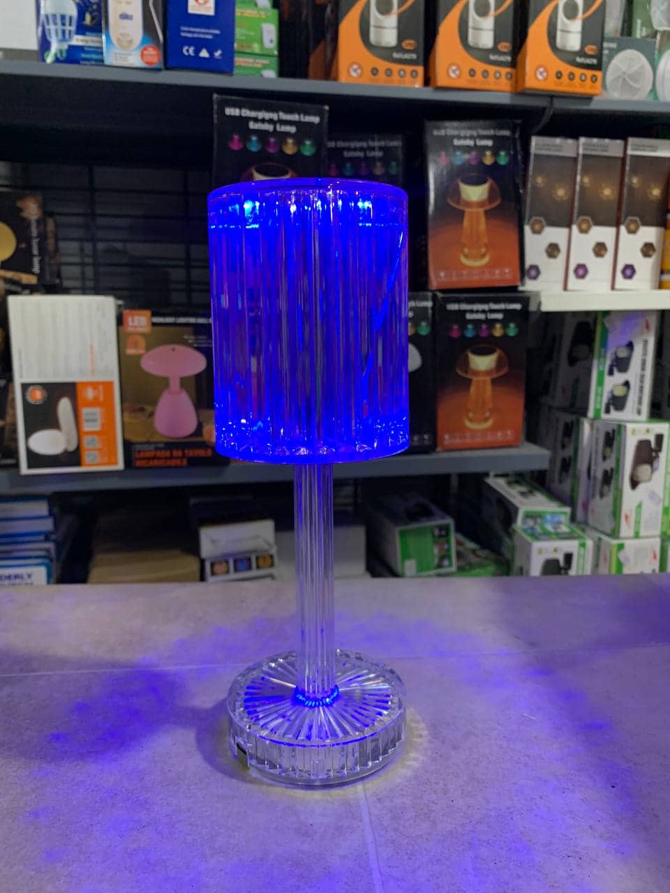 Veilleuse en cristal avec télécommande tactile USB - Décoration - صورة 6