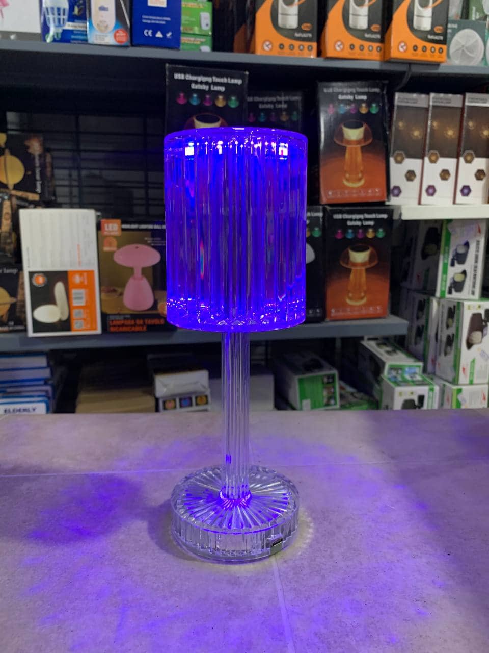 Veilleuse en cristal avec télécommande tactile USB - Décoration - صورة 10