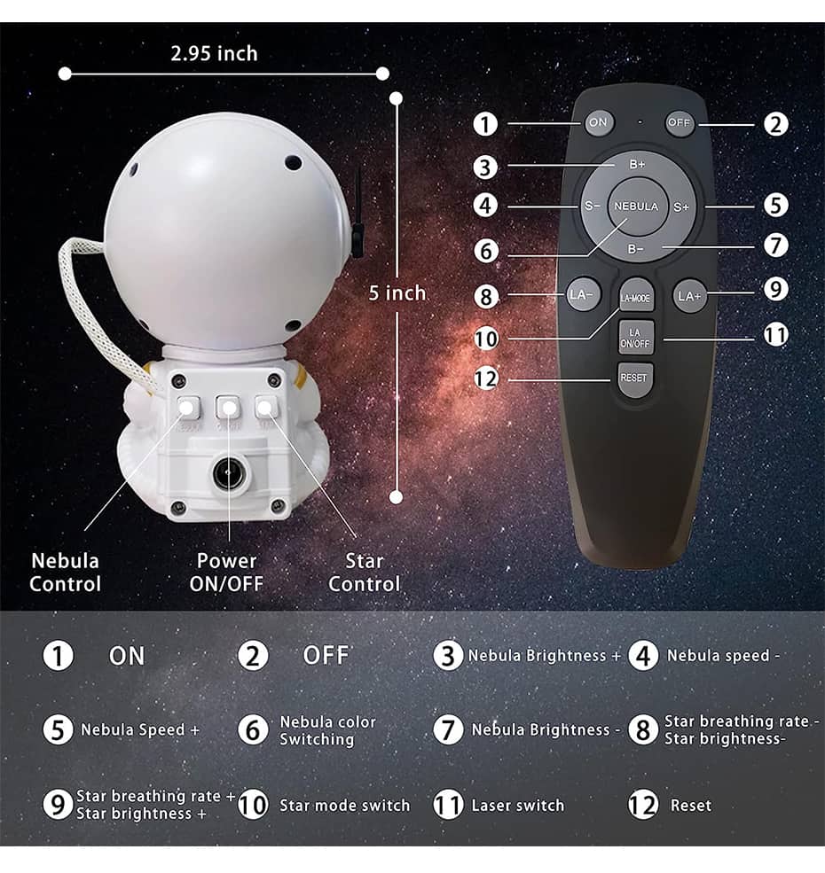 Projecteur d’astronome de ciel étoilé galaxie avec télécommande - Électronique - صورة 16