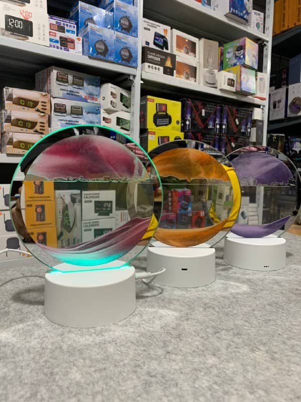 Sablier Lampe led 3D tactile USB en verre avec télécommande - Décoration - صورة 9