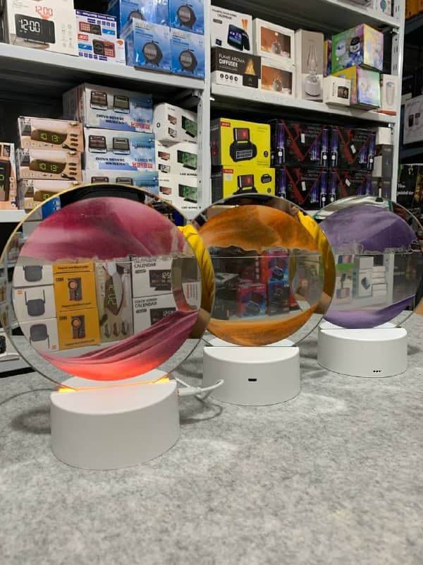 Sablier Lampe led 3D tactile USB en verre avec télécommande - Décoration - صورة 10