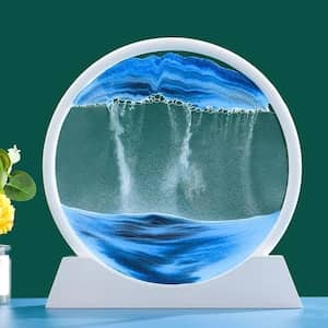 Sablier 3D en Verre rond 12 pouces pour la décoration de la maison - Décoration - صورة 8