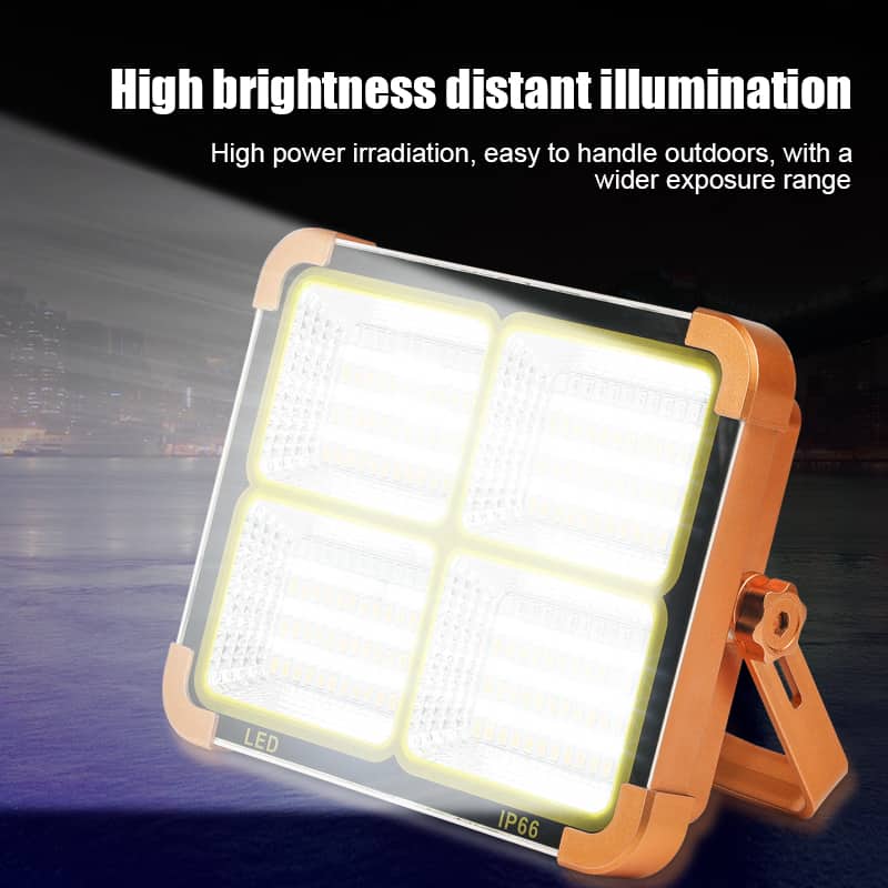 Projecteur Solaire étanche Rechargeable 4 modes Déclairage Power-Bank 1000W - Camping et Randonnée - صورة 2