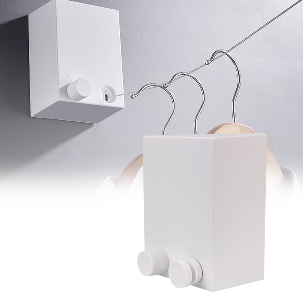 Corde à linge suspendue au mur Télescopique en Fil d'Acier Inoxydable