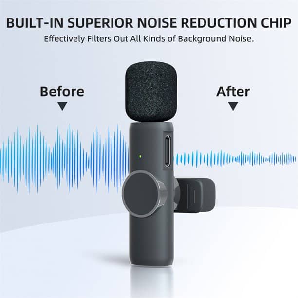 K11 Microphone-cravate sans fil Recording Audio Video Androïd / iPhone  - Électronique - صورة 3