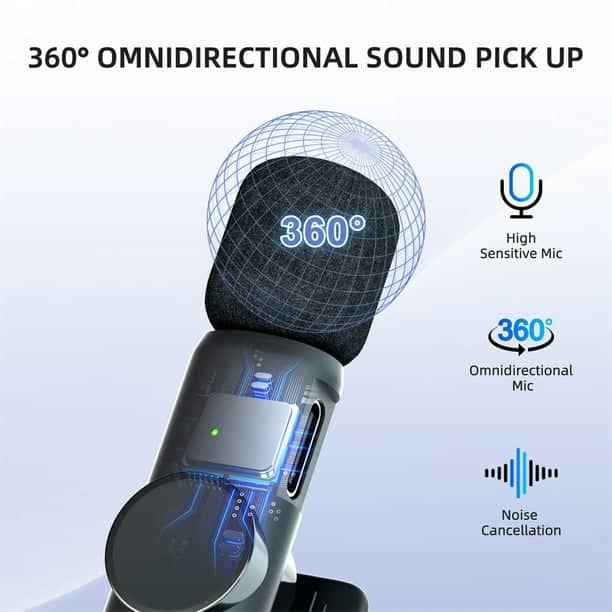 K11 Microphone-cravate sans fil Recording Audio Video Androïd / iPhone  - Électronique - صورة 4