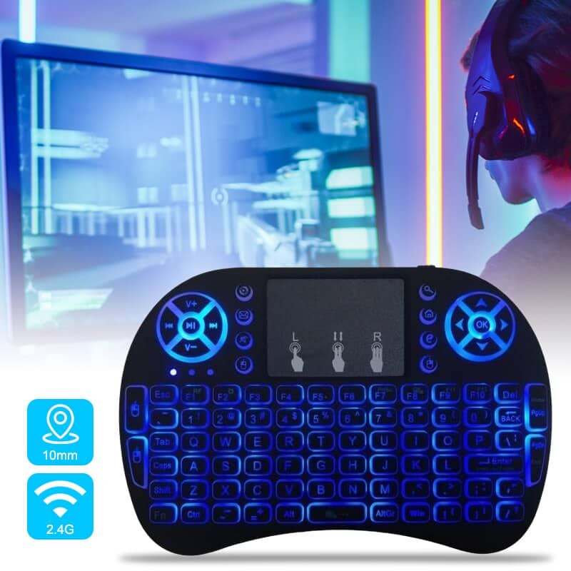 Clavier et Pad sans fil Tricolor rétroéclairé USB multimédia contrôle - Électronique - صورة 6