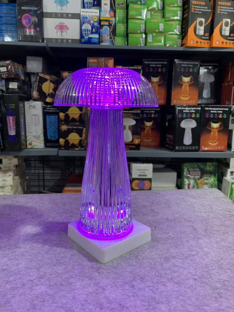Veilleuses transparentes avec télécommande tactile en forme de champignon - Décoration - صورة 2