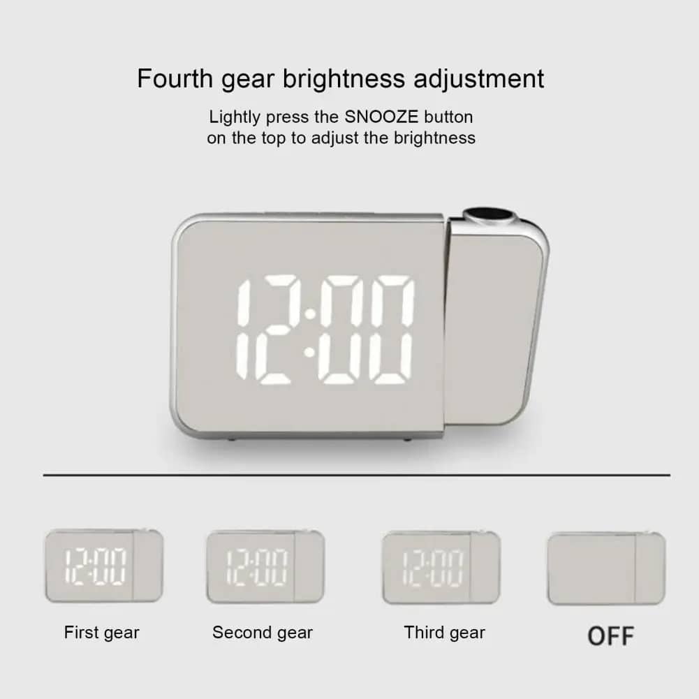 Réveil numérique intelligent avec projecteur 180° TempéRature USB , Snooze  DS-8590L - Électronique - صورة 3
