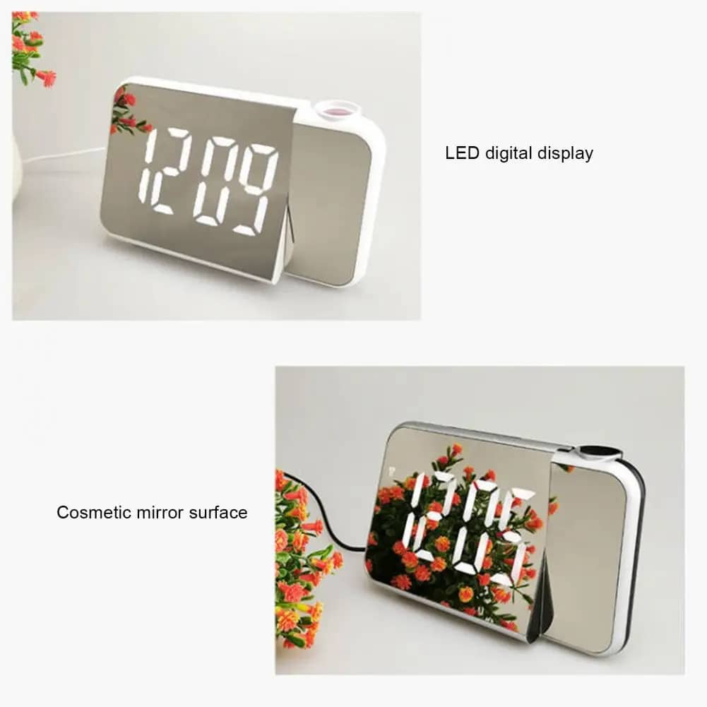 Réveil numérique intelligent avec projecteur 180° TempéRature USB , Snooze  DS-8590L - Électronique - صورة 5