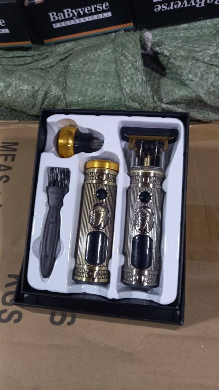 Ensemble  de rasoir électrique pour hommes, tondeuse pour barbe et nez, chargeur USB, avec écran LCD - Soins et Beauté - صورة 13