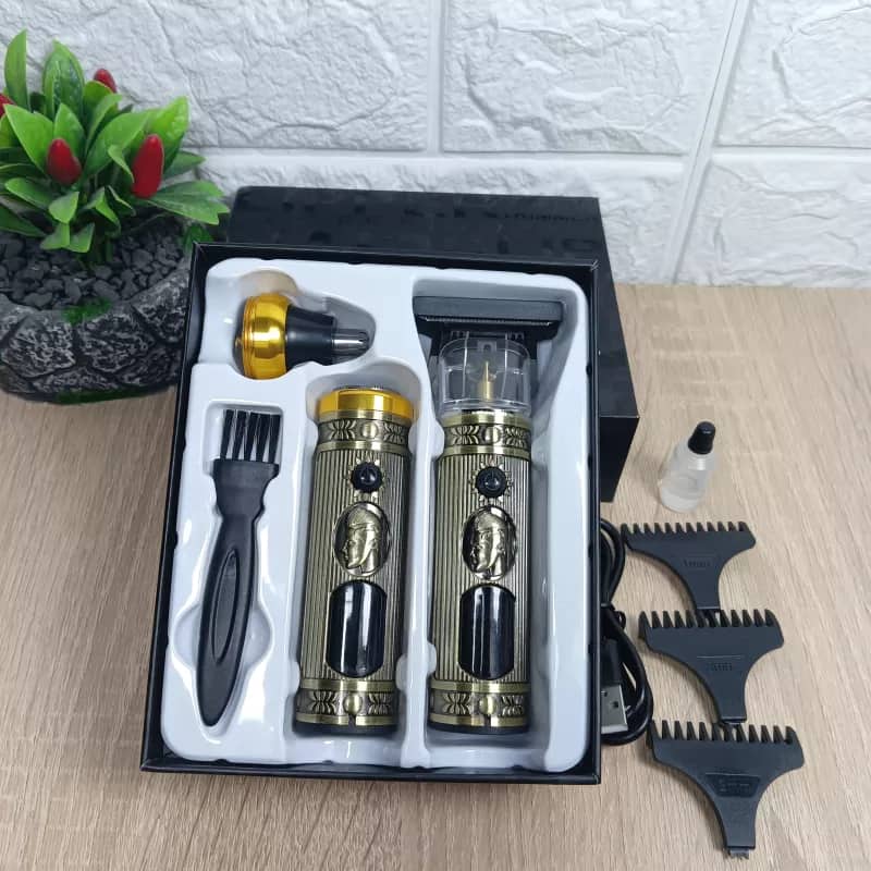 Ensemble  de rasoir électrique pour hommes, tondeuse pour barbe et nez, chargeur USB, avec écran LCD - Soins et Beauté - صورة 18