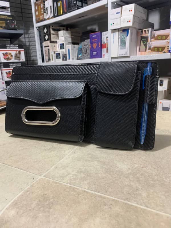 Sac de rangement universel pour pare-soleil de voiture avec étui à lunettes, porte - Accessoires Auto/Moto - صورة 4