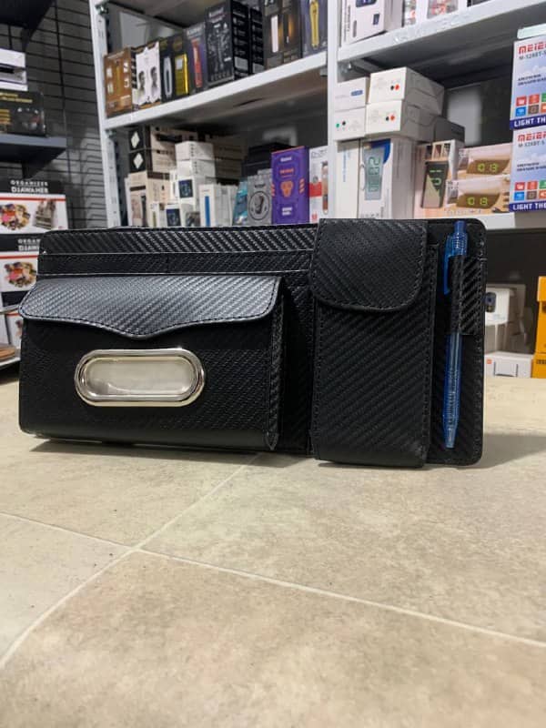 Sac de rangement universel pour pare-soleil de voiture avec étui à lunettes, porte - Accessoires Auto/Moto - صورة 5