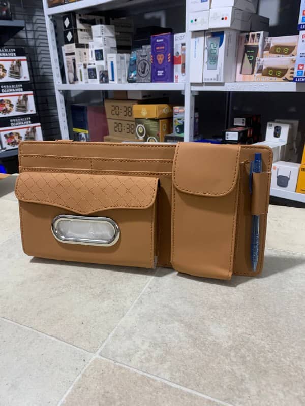 Sac de rangement universel pour pare-soleil de voiture avec étui à lunettes, porte - Accessoires Auto/Moto - صورة 6