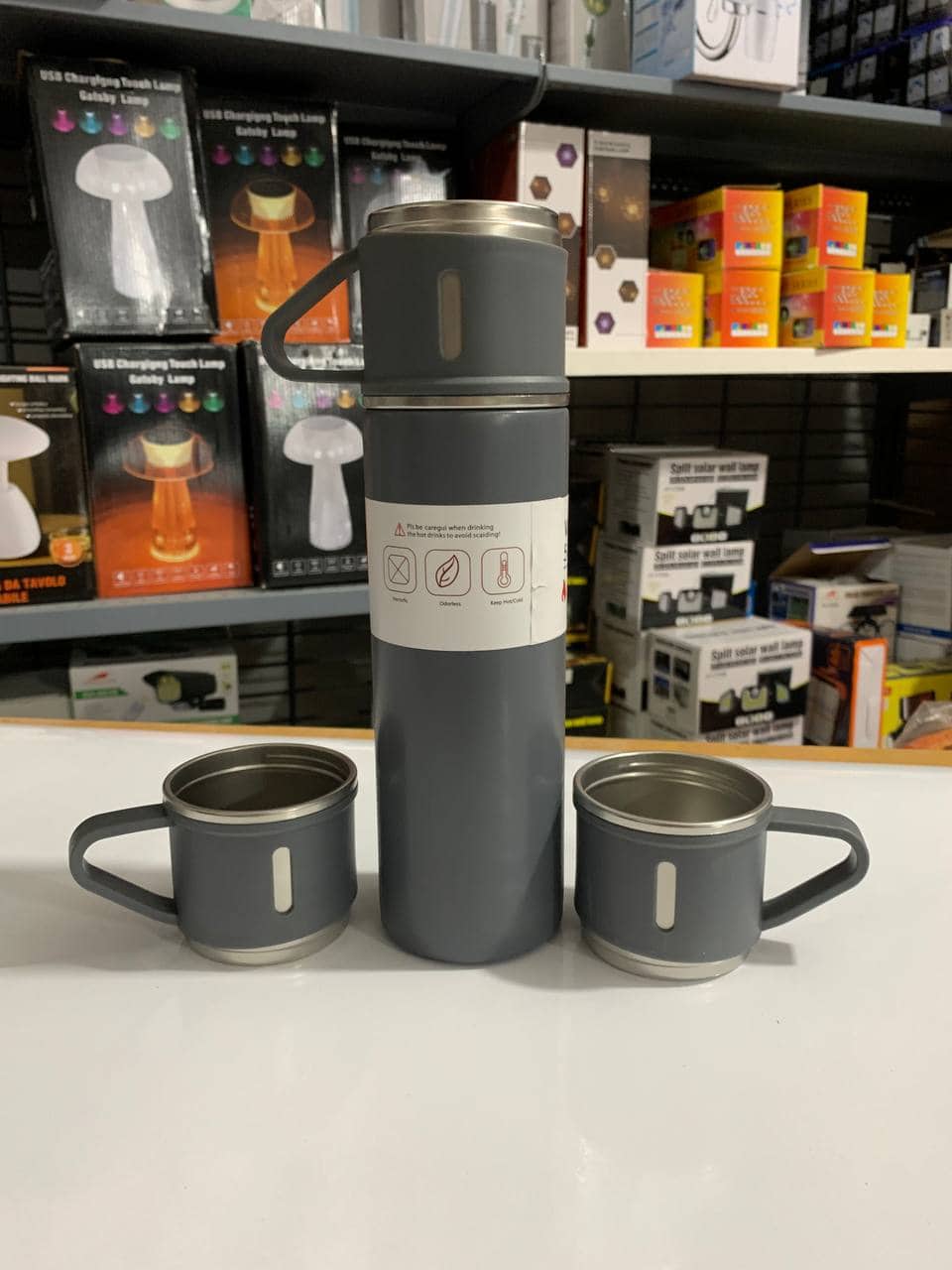 Ensemble Thermos avec 3 tasses thermique 500ml en acier inoxydable - Cuisine - صورة 15