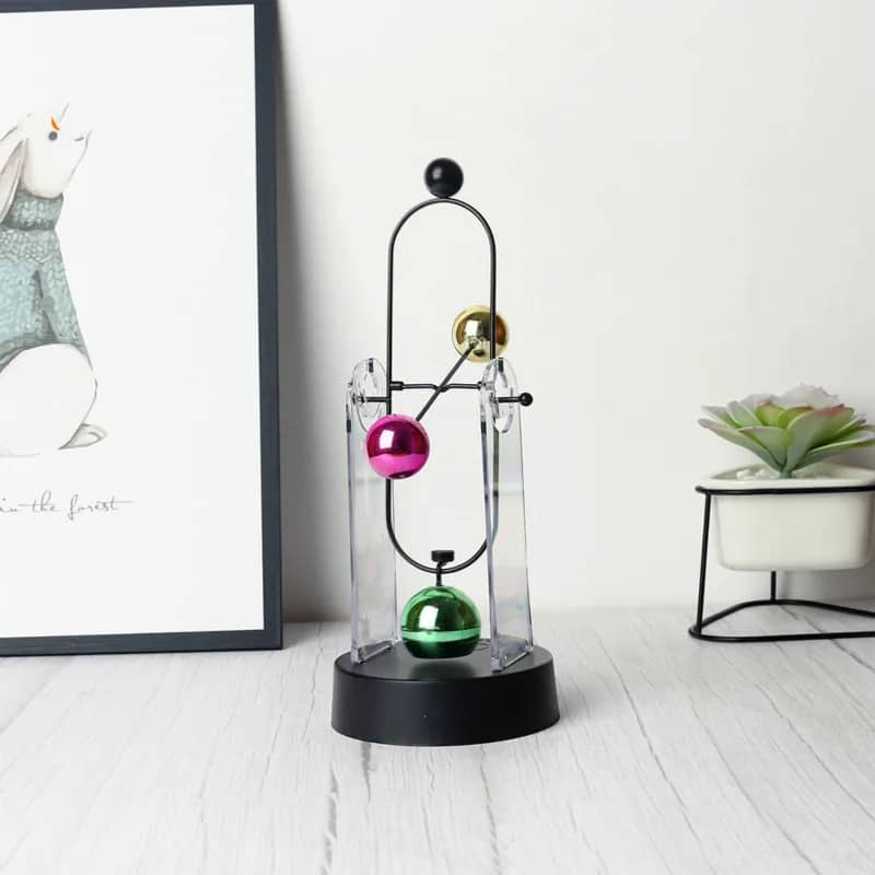 Boule d'équilibre de bureau à mouvement perpétuel,décor anti-stress - Décoration - صورة 2