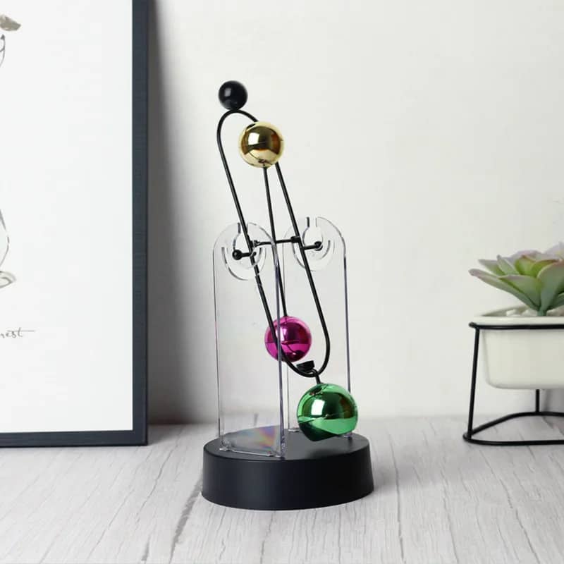 Boule d'équilibre de bureau à mouvement perpétuel,décor anti-stress - Décoration - صورة 4