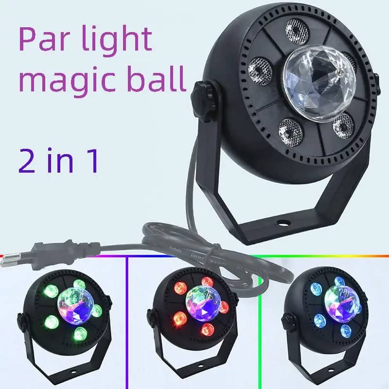 Projecteur jeux de lumiere RGB Laser rotatif  6en1 effets Stroboscope - Électronique - صورة 6