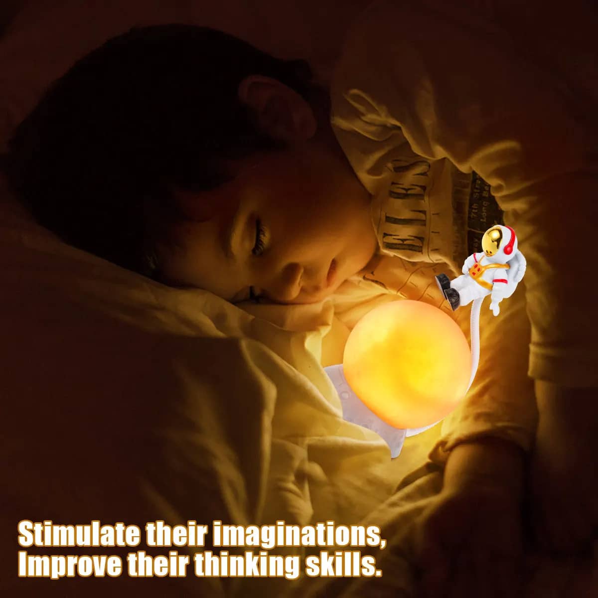 veilleuse LED 3D décoratif en forme d'astronaute Rechargeable par USB - Électronique - صورة 2