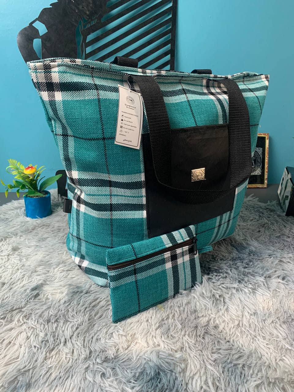 Sac à main burberry Grande capacité avec un  portefeuille pour femme - Sac à dos et Mode - صورة 5