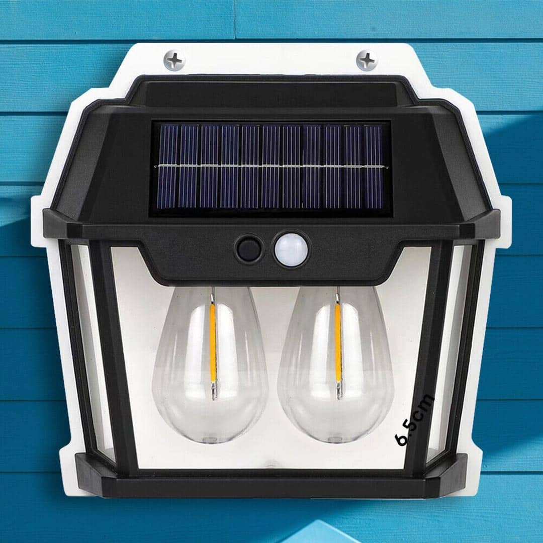 Applique murale solaire étanche pour petite maison, fil Rett à induction, lumière chaude, cour, villa, jardin, extérieur - Décoration - صورة 7