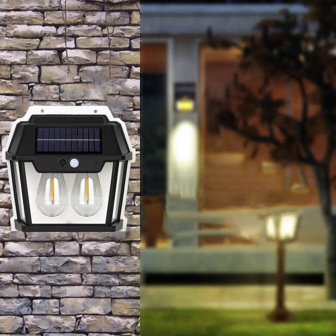 Applique murale solaire étanche pour petite maison, fil Rett à induction, lumière chaude, cour, villa, jardin, extérieur - Décoration - صورة 8