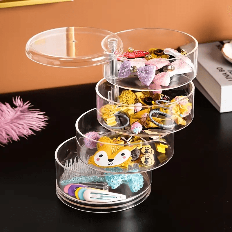 Organisateur de maquillage rotatif à 360 degrés en cristal acrylique - Soins et Beauté - صورة 11