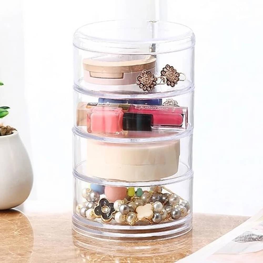 Organisateur de maquillage rotatif à 360 degrés en cristal acrylique - Soins et Beauté - صورة 3