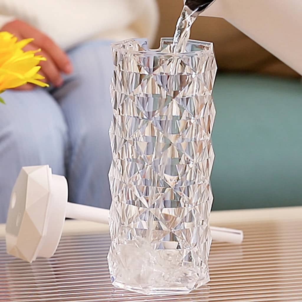 Lampe en cristal avec humidificateur d’air, diffuseur d’arôme, USB 900ml - Décoration - صورة 4
