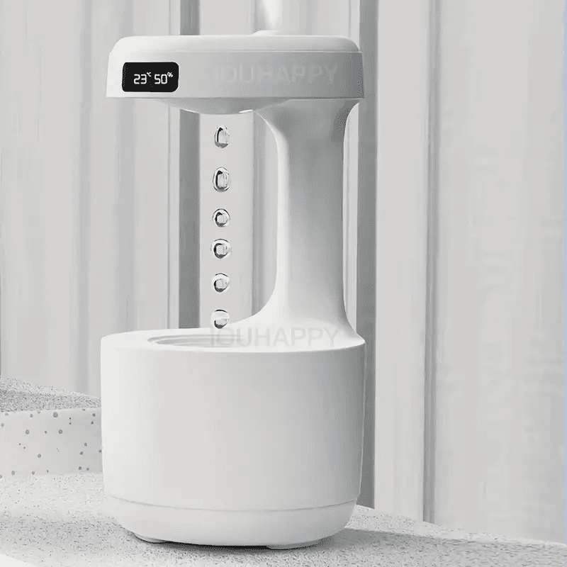 Réveil et Humidificateur d’air gouttelettes d’eau Anti-gravité 800ml - Décoration - صورة 8