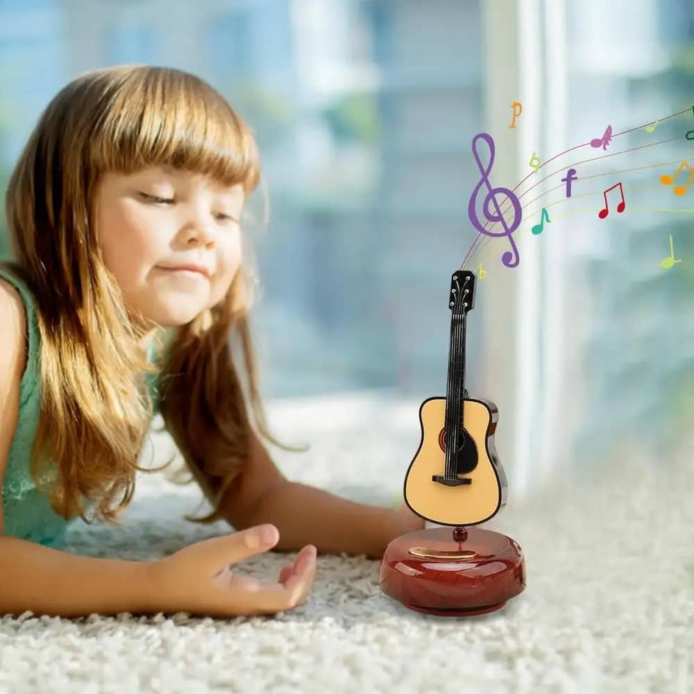 Mini instrument de musique rétro GUITARE, boîte à musique Décoration - Décoration - صورة 5