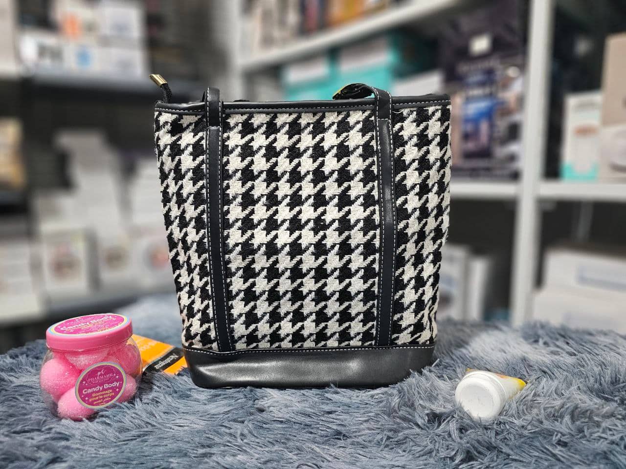 Sacs à bandoulière pied-de-poule Vintage pour femmes grande capacité - Sac à dos et Mode - صورة 7
