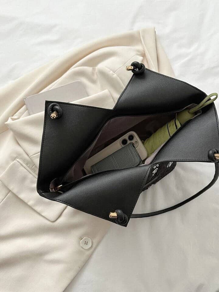Sac à bandoulière à motif floral avec motif de patch de lettre - Sac à dos et Mode - صورة 5