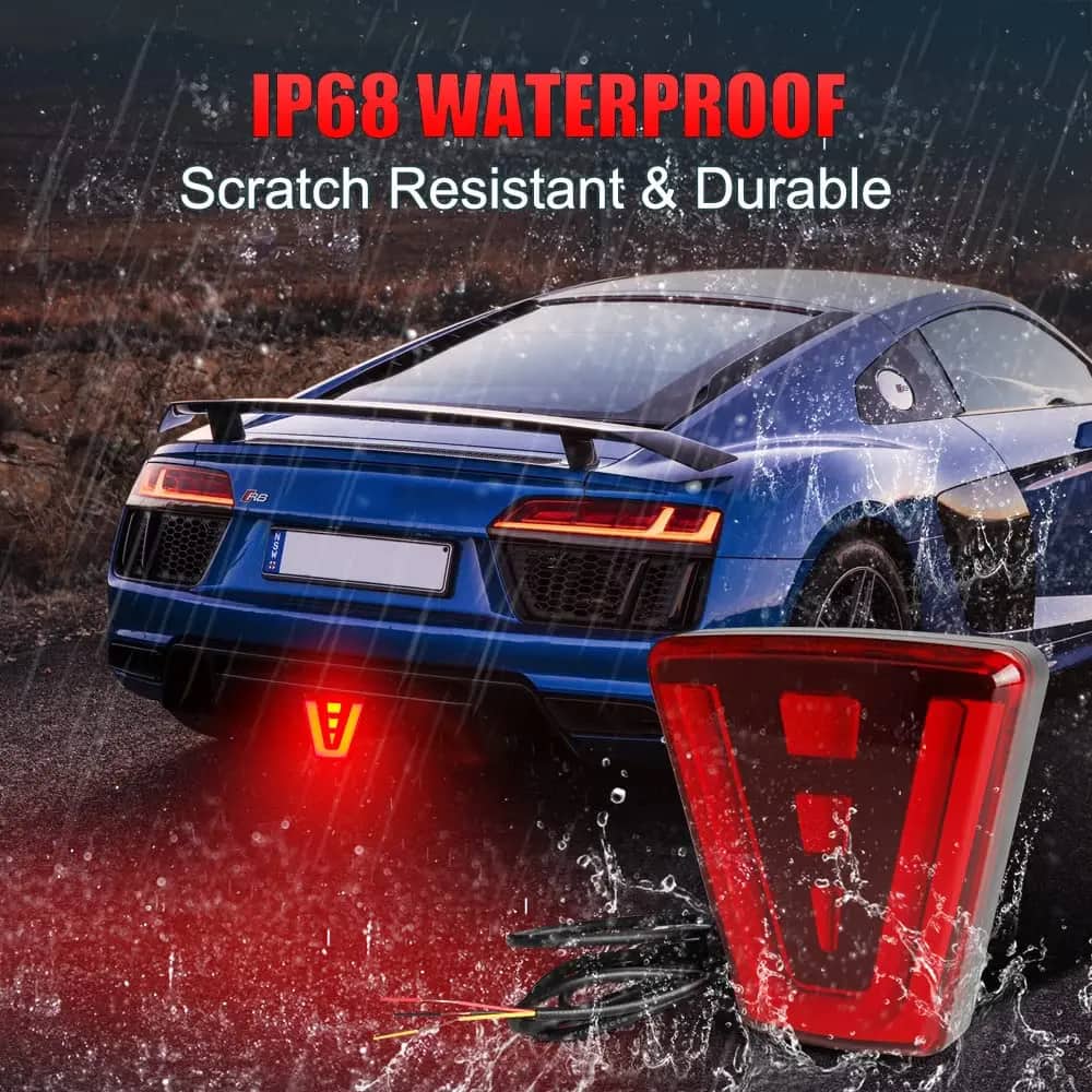 Feux arrière de frein Universel , Style sportif , Flash d'avertissement,pour Auto SUV Moto - مصابيح خلفية للفرامل ، نمط رياضي، فلاش تحذير، - Accessoires Auto/Moto - صورة 7