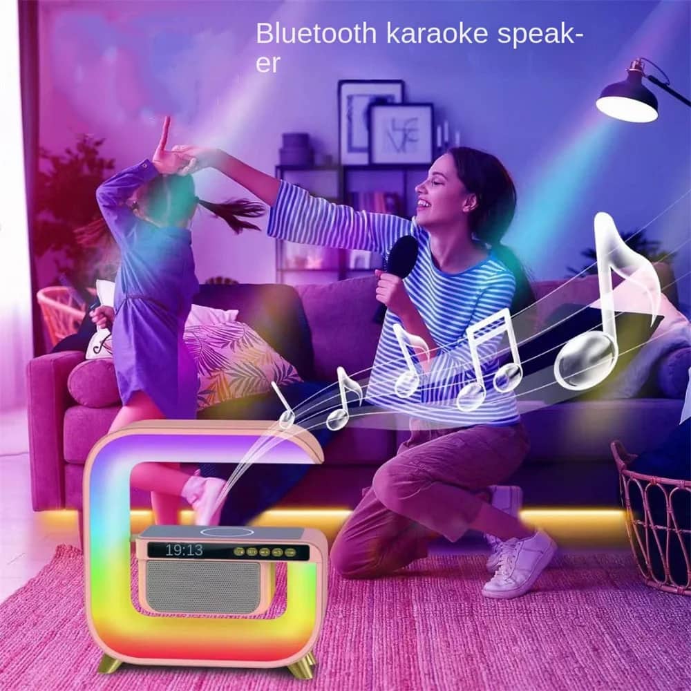 Réveil intelligente RGB type Big G Wireless Charger / Speaker Bluetooth 5.0 - منبه ذكي و شاحن لاسلكي ومكبر صوت بلوتوث XM-G3 - Électronique - صورة 6