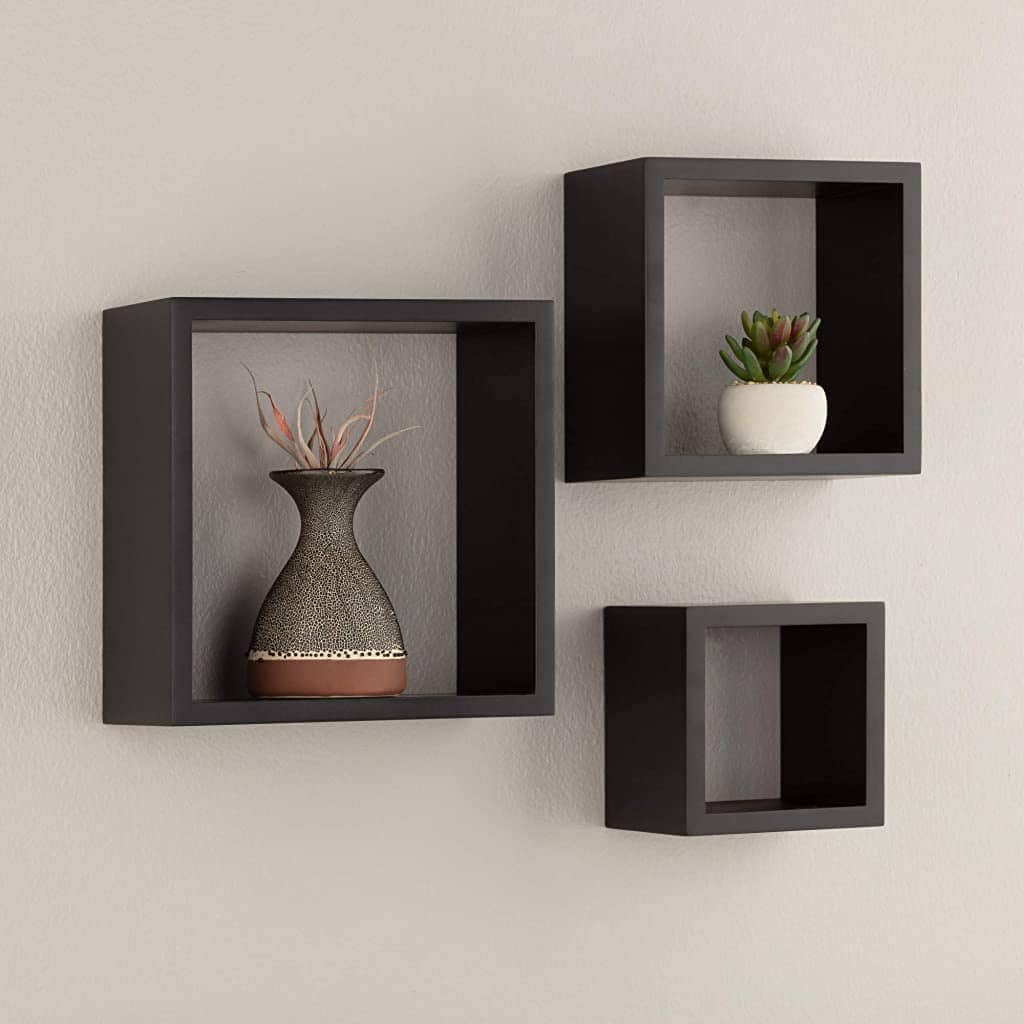3 Étagères Murale en Bois de Décoration  Forme Carrée - Décoration - صورة 2