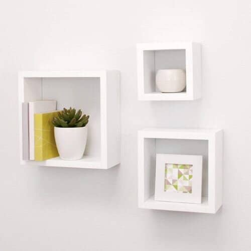 3 Étagères Murale en Bois de Décoration  Forme Carrée - Décoration - صورة 4