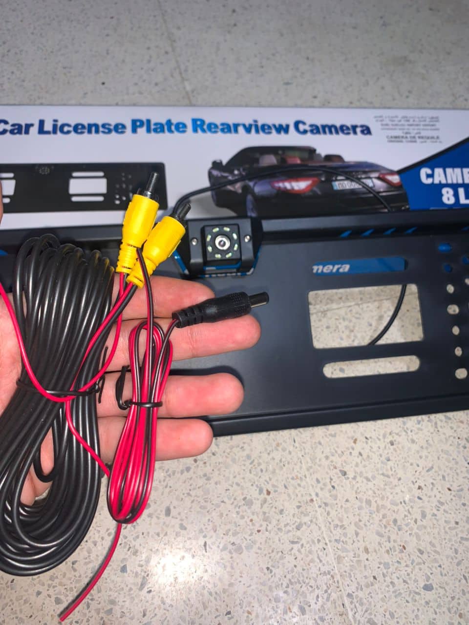 Caméra de recul HD pour voiture, Avec cadre de plaque d'immatriculation Standard , étanche, Vision nocturne, 4 LED - Accessoires Auto/Moto - صورة 11
