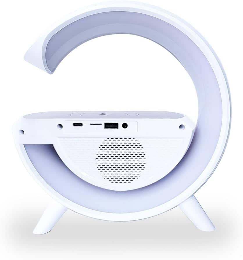 Réveil et Haut-parleur Bluetooth RGB intelligente type Big G Wireless Charger V3  -  BT-3401 - Électronique - صورة 5