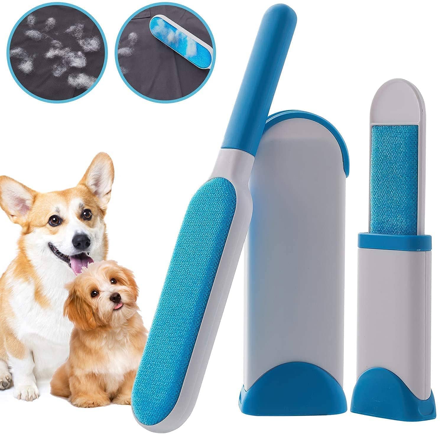 Brosse double face pour enlever les poils d’animaux, la poussière et les peluches, vêtements, meubles, canapé, tapis – فرشاة لإزالة شعر الحيوانات الأليفة والغبار والوبر