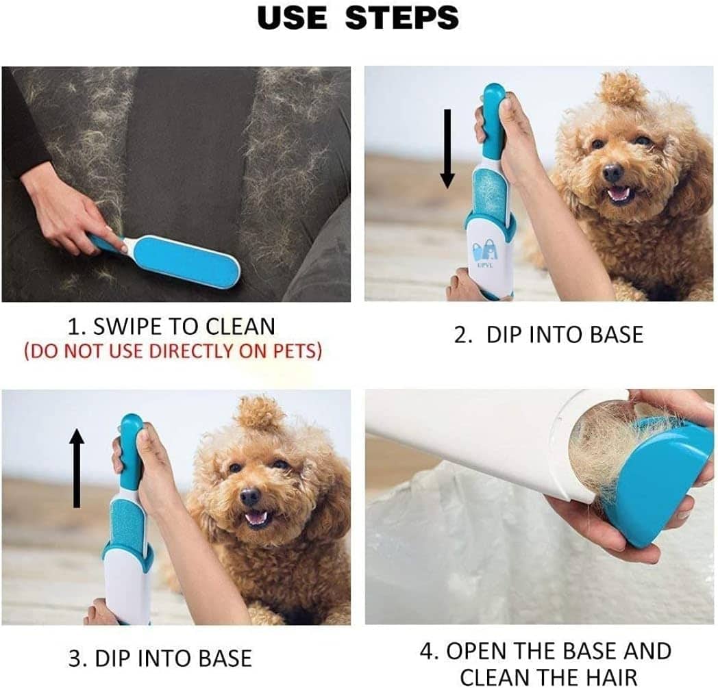 Brosse double face pour enlever les poils d’animaux, la poussière et les peluches, vêtements, meubles, canapé, tapis – فرشاة لإزالة شعر الحيوانات الأليفة والغبار والوبر - Divers - صورة 4