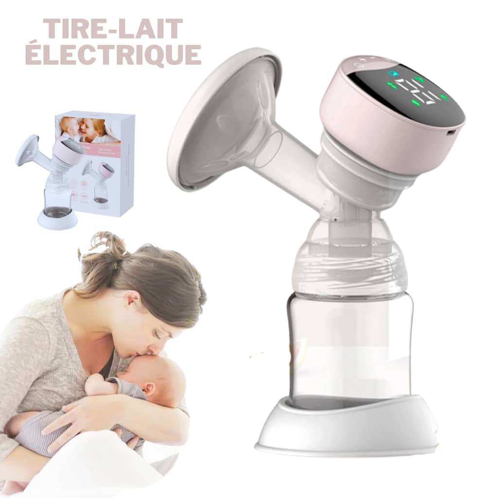 Tire-lait Électrique Intégré Mains Libres pour Allaitement, 4 Modes et 12 Réglables, Faible Bruit MY-374