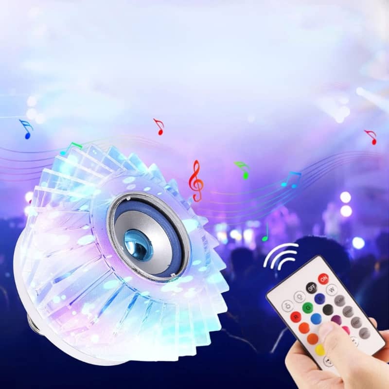 Ampoule musicale LED haut-parleur intégré Crystal Avec Bluetooth et télécommande 24W - Électronique - صورة 5