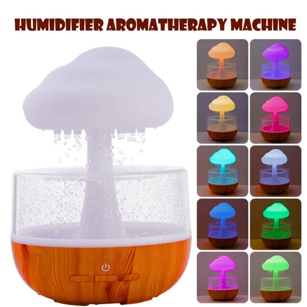 Humidificateur créatif en forme de nuage de pluie 7 couleurs  280ml