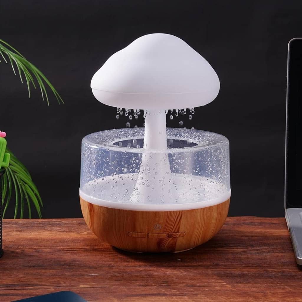 Humidificateur créatif en forme de nuage de pluie 7 couleurs  280ml - Électronique - صورة 2