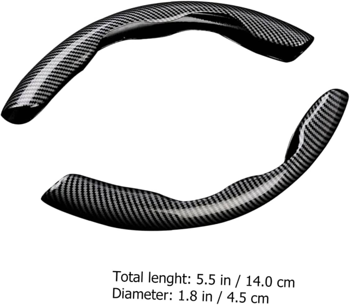 2 Pcs Housse de Volant Voiture antidérapant Noir carbon - Accessoires Auto/Moto - صورة 6