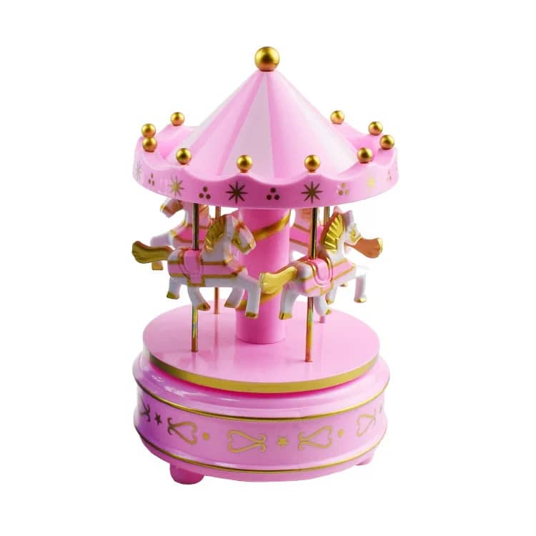 Carrousel Music Box Rotatif à 4 Chevaux Classique Melody - Décoration - صورة 4